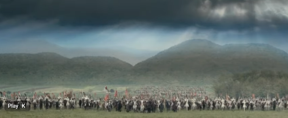 Mass cavalry formation before the charge at Vienna